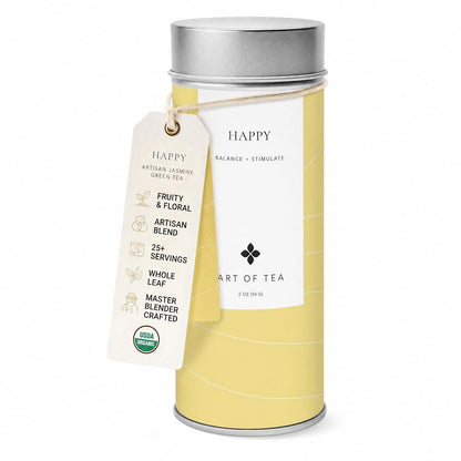 Art of Tea Organic French Lemon Ginger 1.5oz Loose Leaf Tea Tin, Caffeine Free Herbal Tea, Organic Rooibos & Lemongrass Ginger Tea, Premium Loose Leaf Herbal Tea for Relaxation & Digestion