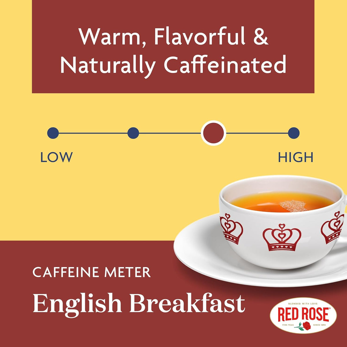 Red Rose English Breakfast, Loose Leaf Black Tea, 12 oz