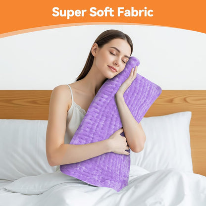Heating Pad for Back Pain, Electric Heat Pad with 9 Heat Levels & 4 Auto-Off Timers, Portable Heating Pad for Period Cramps, Shoulder, Neck, Machine Washable, Gifts for Women and Men, Grey, 24''×12''