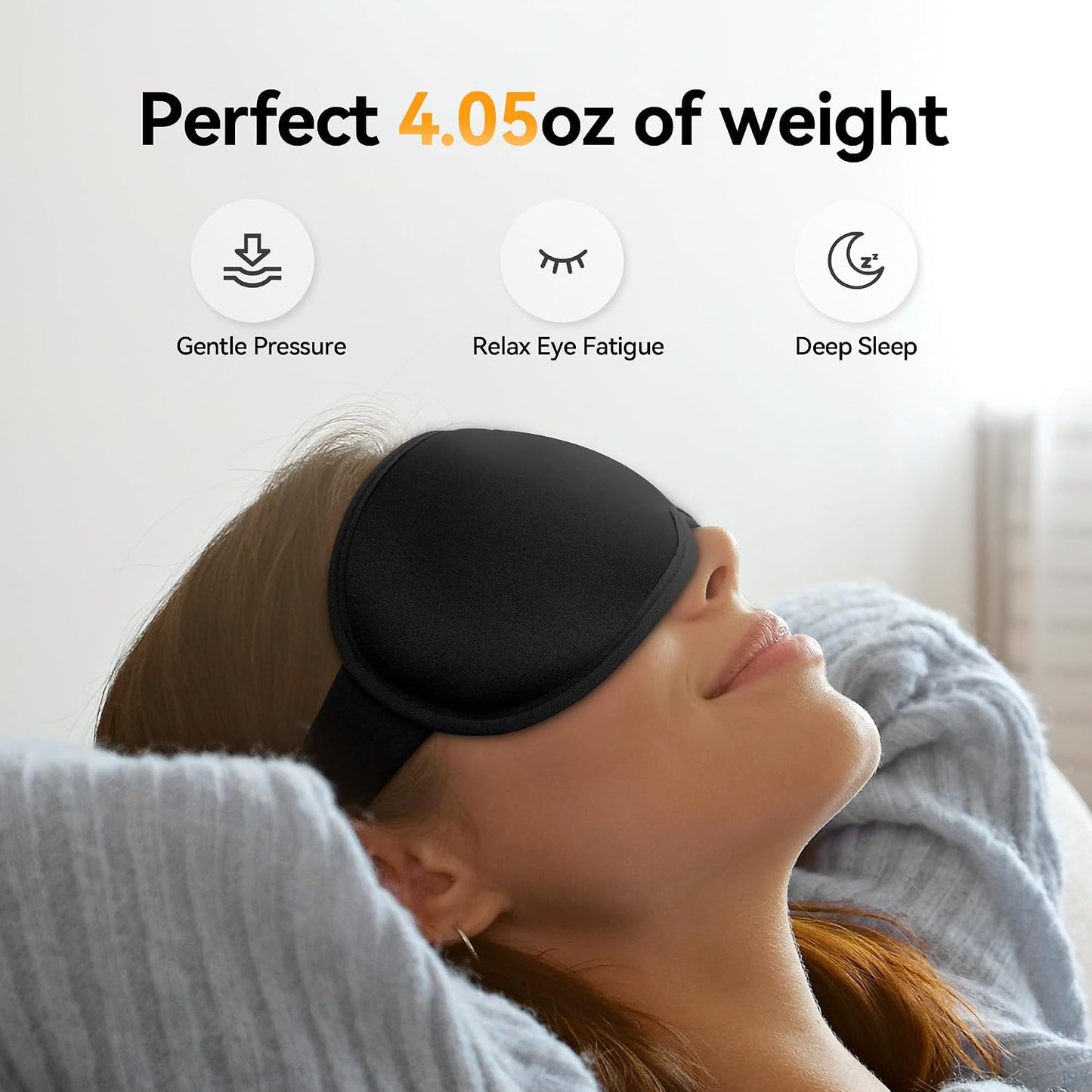 Weighted Eye Masks for Sleep: 3D Contoured Blackout Sleep Mask with Zero Eye Pressure, Eyelash Friendly Eye Mask for Women, Essentials for Airplane Travel, Night Shift Nurse, Office & Naps, Pink
