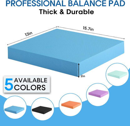 Balance Pad – Stability Trainer for Balance, Stretching, Physical Therapy, Exercise, Mobility, Rehabilitation and Core Training Non-Slip Closed Cell Foam Premium Balance Pad Knee Pad