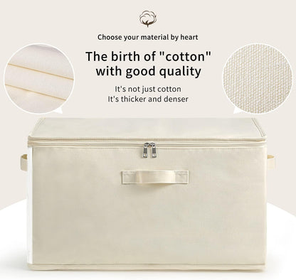 Canvas Comforter Storage Bags for Clothes & King Comforters, Natural