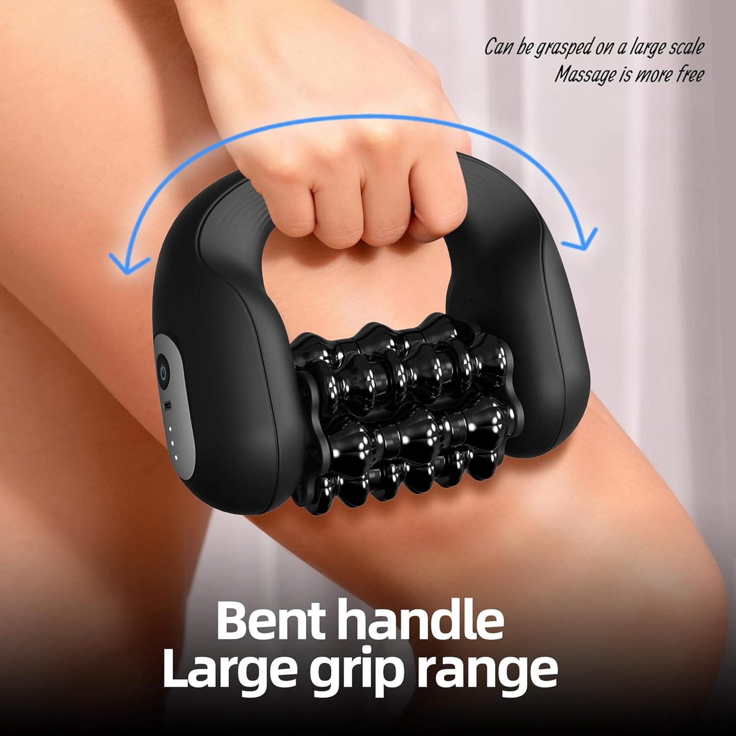 Electric Muscle Roller for Post-Workout Recovery, Deep Rolling Massager for Legs, Calves, Back & Neck, Handheld Powered Rolling Tool, Rechargeable, 3 Speed Fitness Recovery