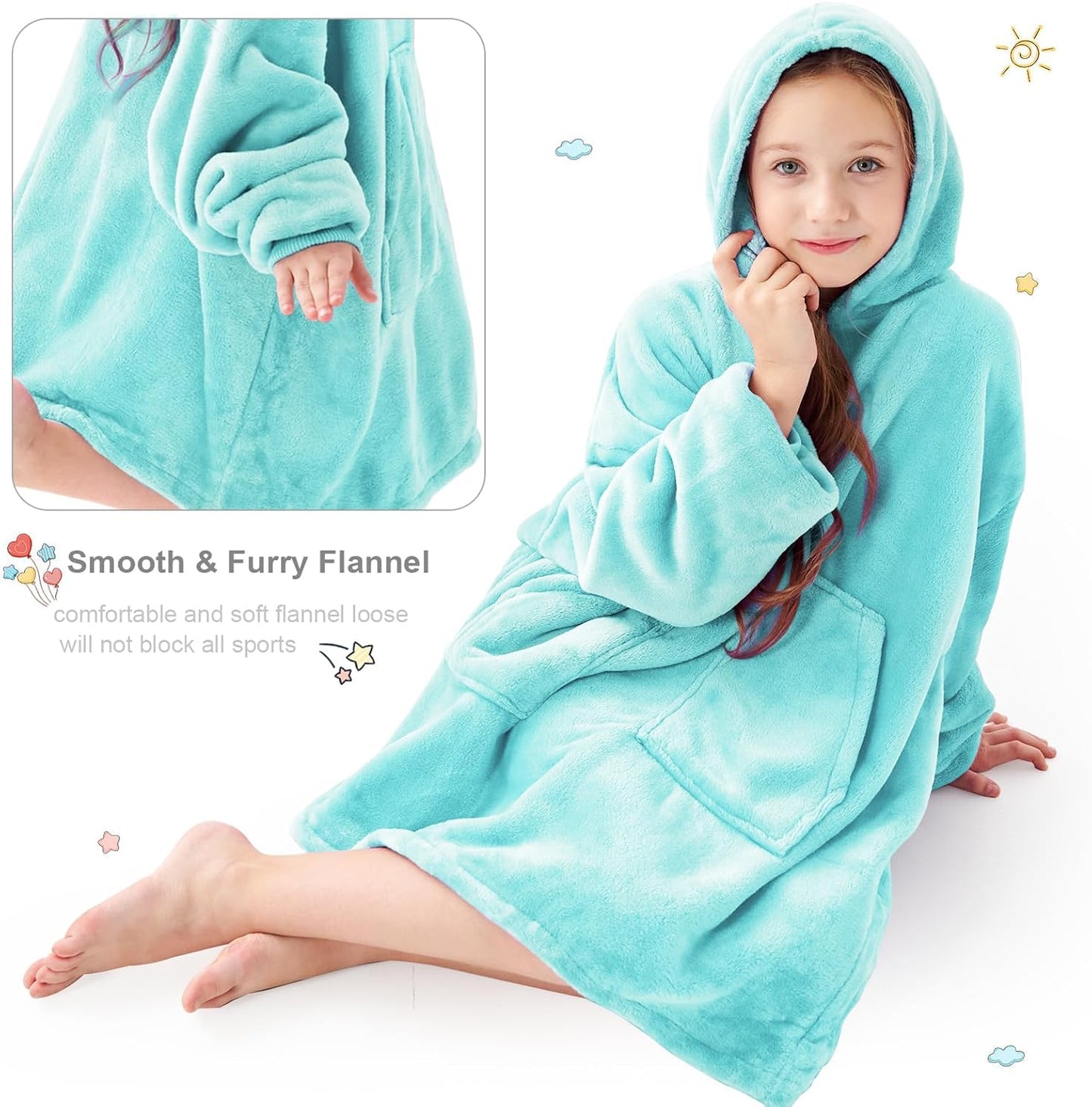 Aemicion Strawberry Blanket Hoodie,Oversized Sherpa Wearable Hooded Blanket,Warm Cozy Sweatshirt Gifts for Women Girls Adult