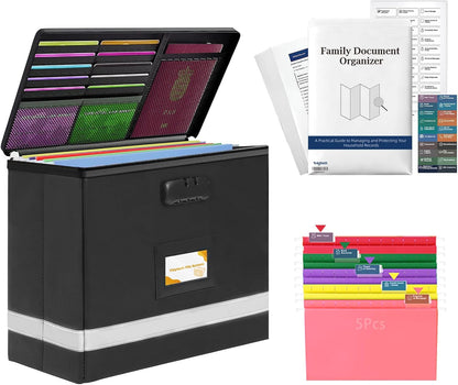 Deluxe Next of Kin Box Organizer with Labels,Estate Planning Organizer Kit