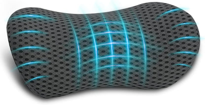 Lumbar Pillow, Memory Foam Lumbar Support Pillow for Office Chair and Car Seat, Ergonomic Streamline Back Pillow for Lower Back Pain Relief, Back Support Pillow for Sitting, Driving, Traveling