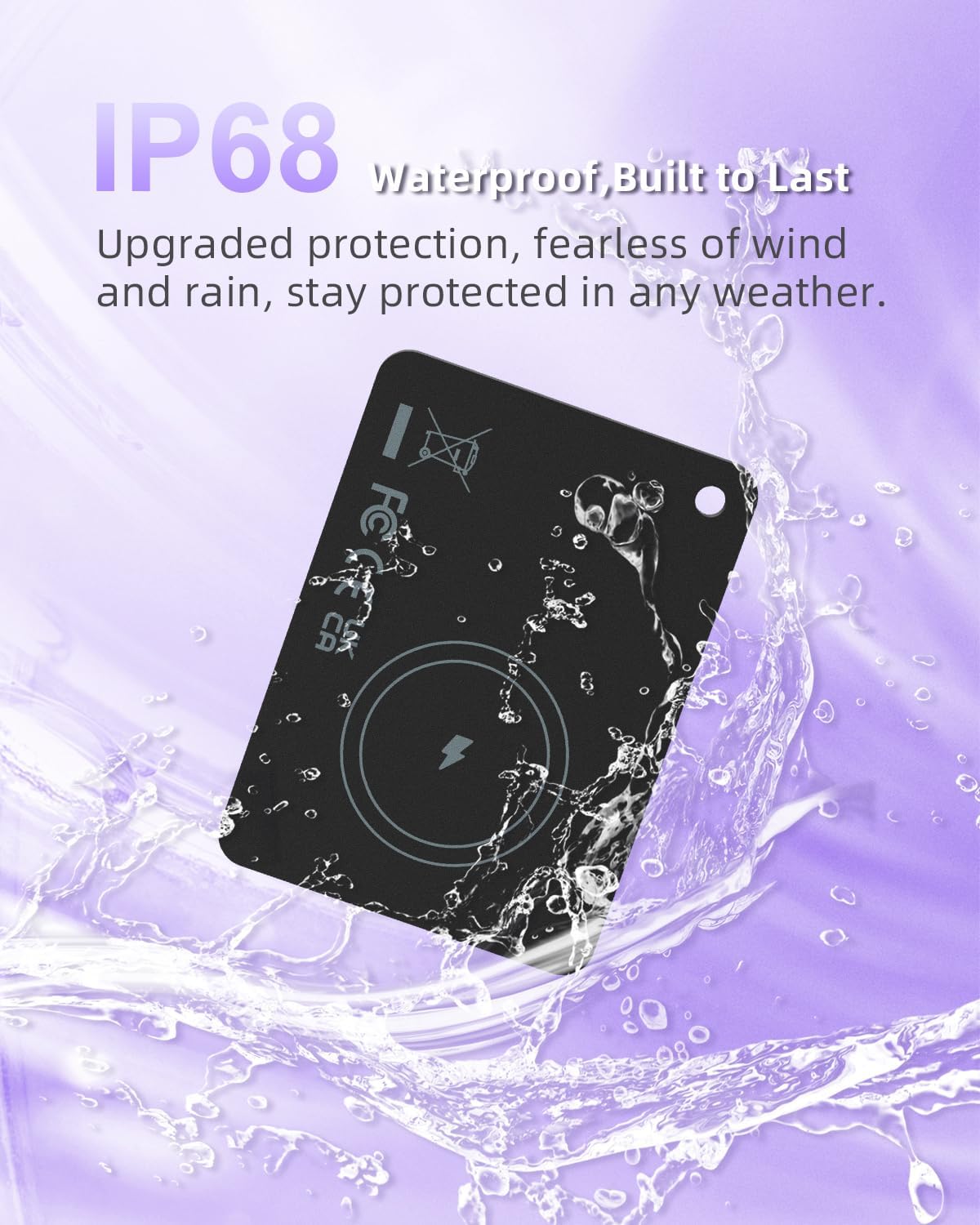 Apple MFI Tracking Card Rechargeable, Tracker for Find My(iOS Only)