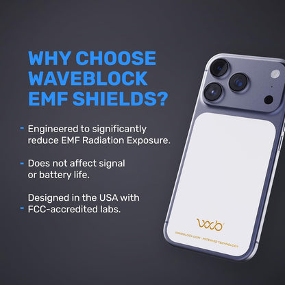 WAVEBLOCK EMF Blocker Sticker for iPhone 15 White