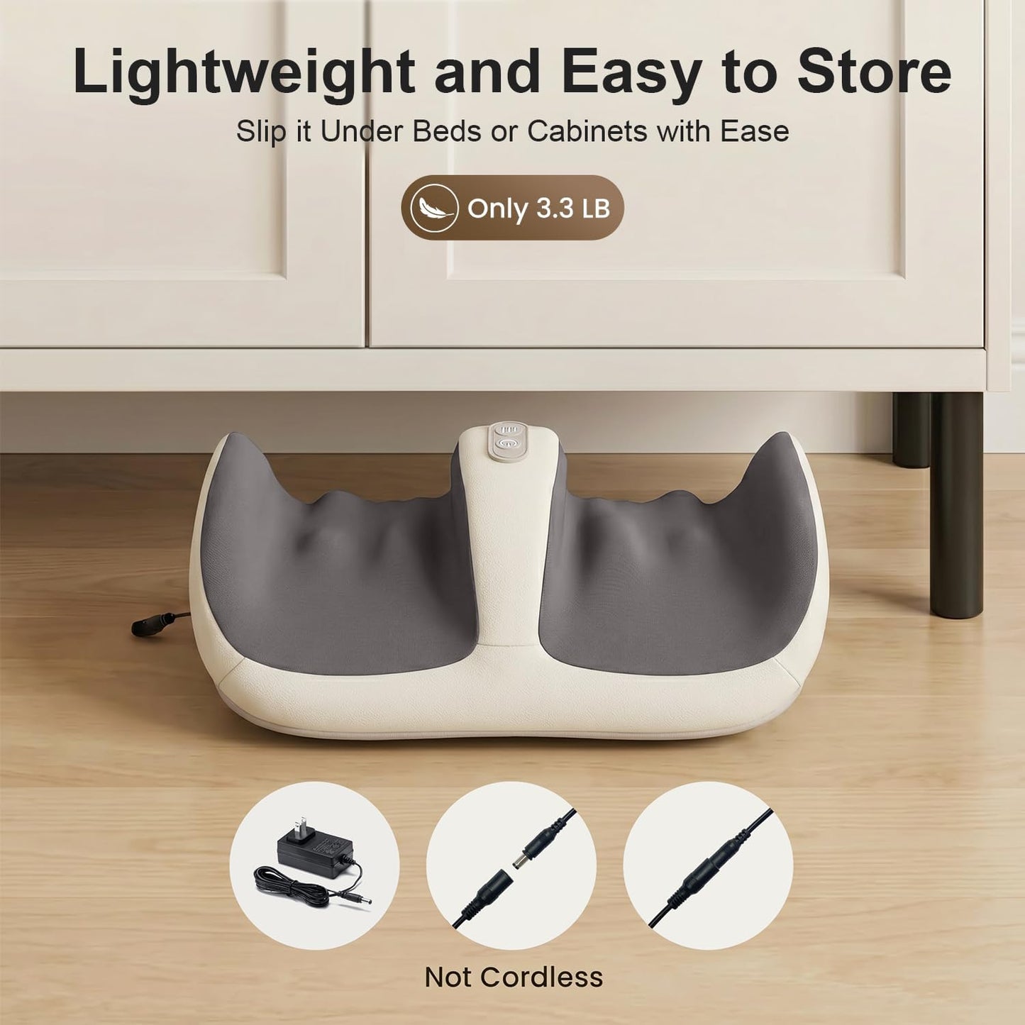 Nekteck Foot Massager with Heat & Foot Roller, Shiatsu Calf Leg Massager for Circulation and Neuropathy Pain Relief for Feet Care Home Office Gadgets Relaxing Massage Tools Gifts for Women Men Mom Dad