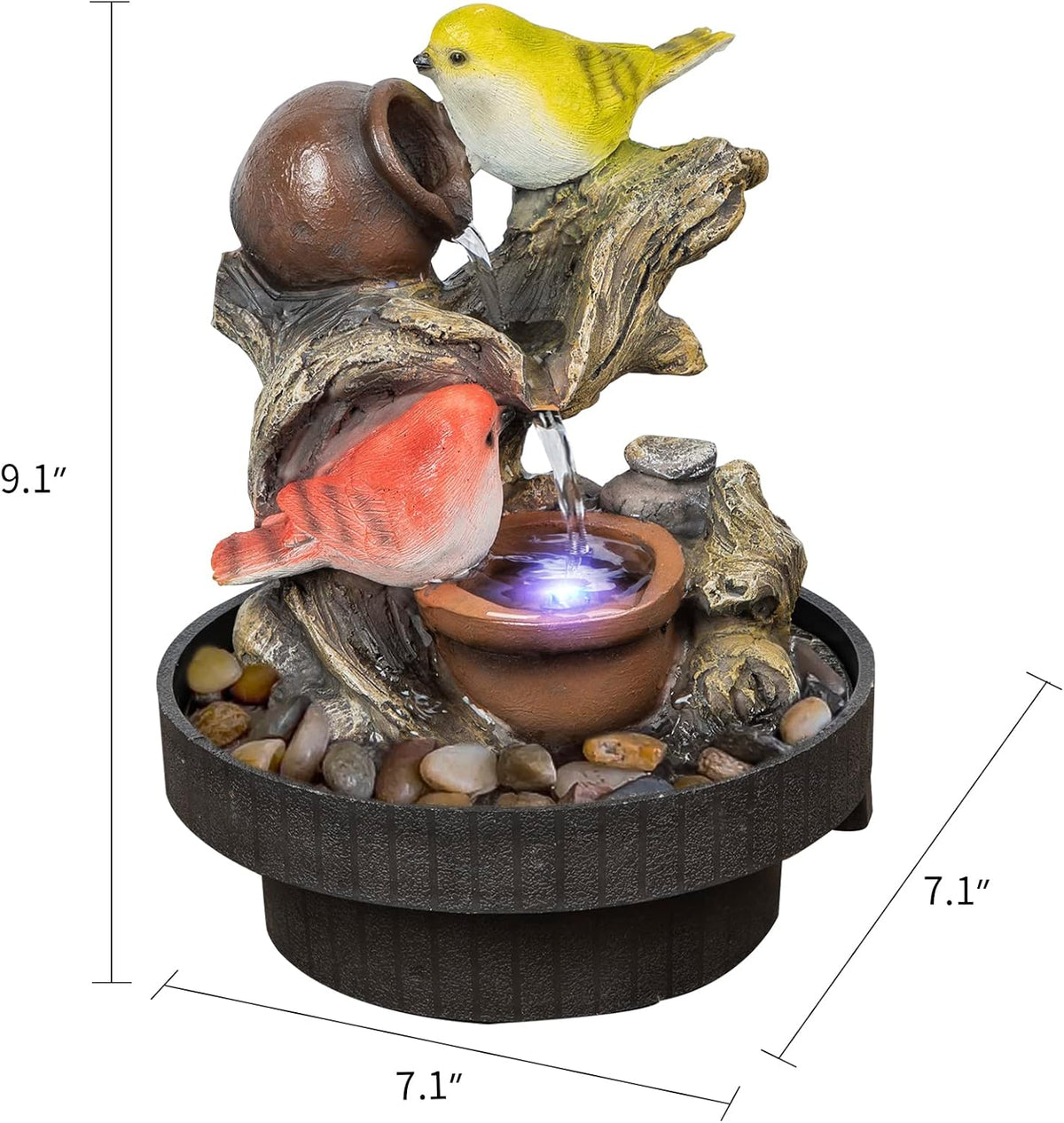 Ferrisland Resin LED Indoor Water Fountains