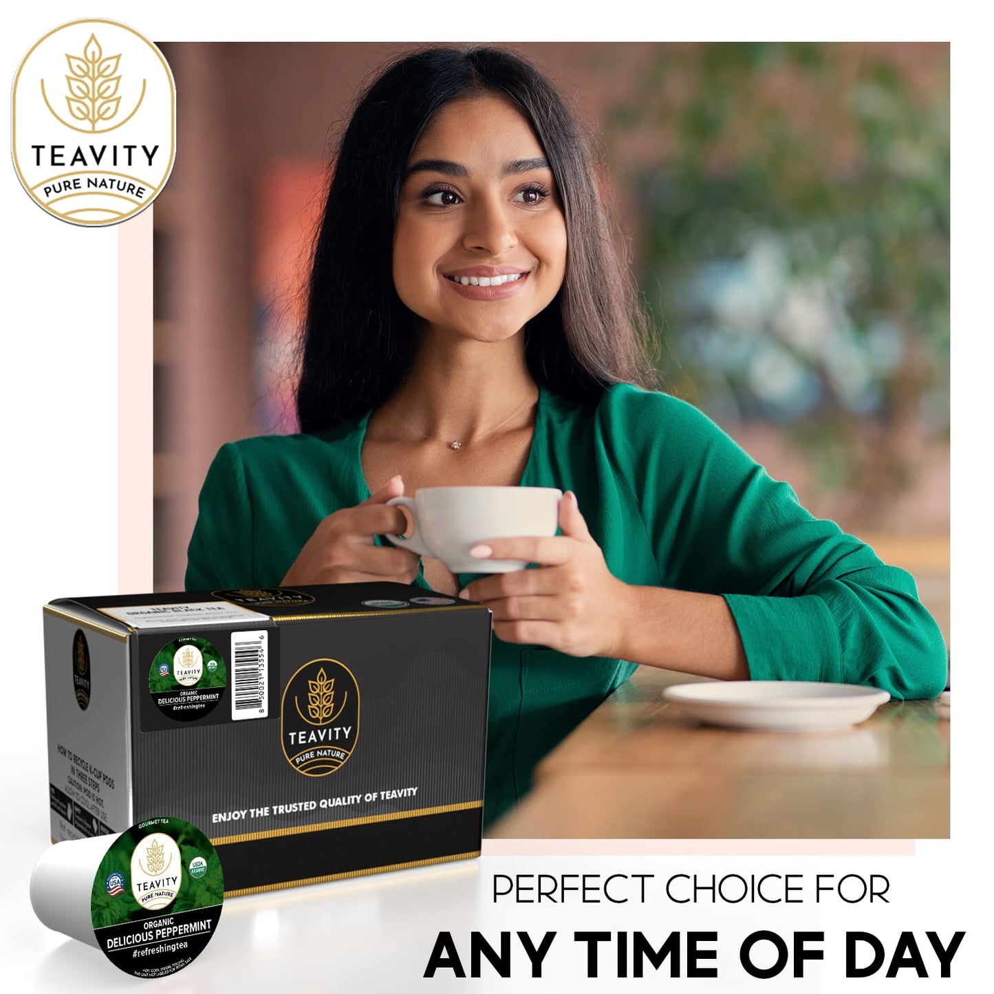 Organic Chamomile and Lavender Tea Pods for Keurig - Decaf Herbal Tea for Keurig K Cups - Honey Chamomile Lavender by Teavity (12 Tea Pods)