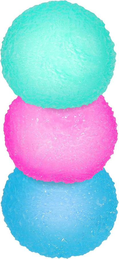 3pcs Squishy Textured Stress Balls Silky Soft Memory Gel Squeeze Balls Squishies Fidget Balls for Anxiety Relief Squishy Ball Sensory for Kids/Adults Hand Exercises 1.85inch