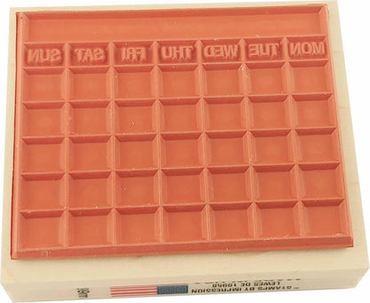 Stamps by Impression Journal, Habit Tracker, Calendar Rubber Stamp 2.25" x 2.75" 6 Row ST 1298