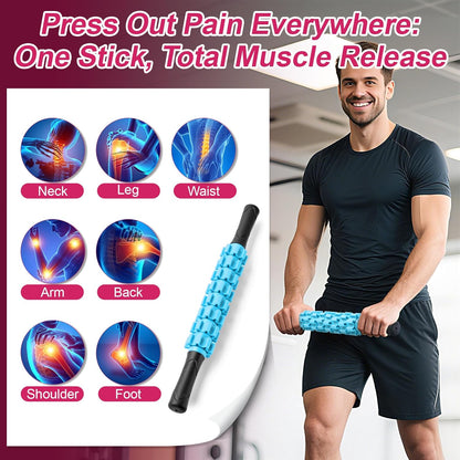 ZanLLW Muscle Roller Stick, Muscle Roller, Liposuction Massage Roller for Lymphatic Drainage, Massager Stick for Relief Muscle Soreness, Trigger Points, Help Exercise Runner Legs, Back Recovery
