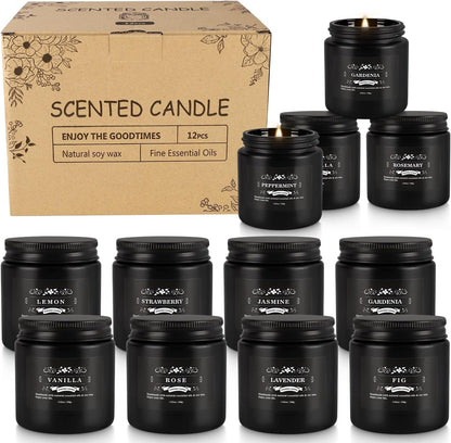 36 Pack Scented Candles Set for Home, Relaxing Stress Relief, Aromatherapy - Natural Soy Wax and Fragrance - Gifts for Women, Mom, Best Friend, Wife, Birthday