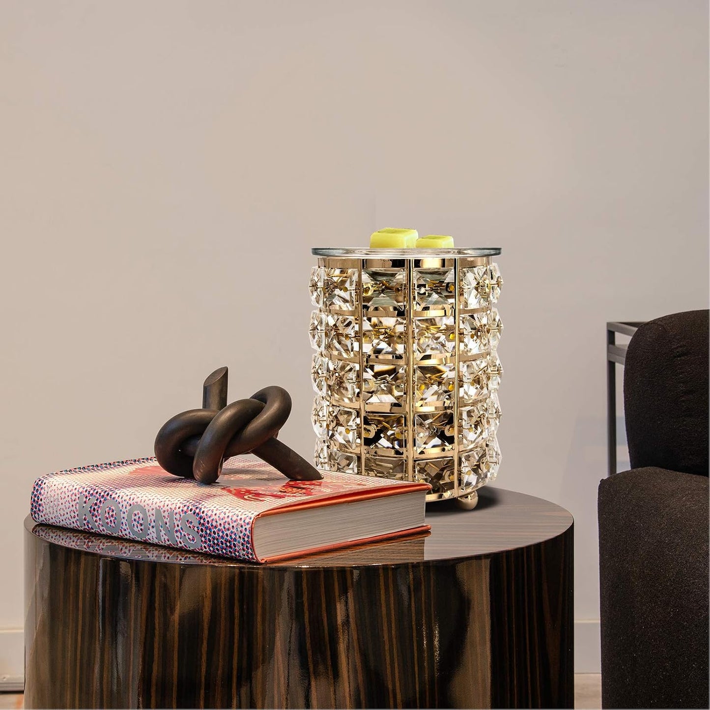Leyoue Electric Crystal Wax Melt Warmer - Bulb Heating, Elegant Crystal Design, Quickly Melts Wax Blocks, Releases Long-Lasting Fragrance, Perfect Candle Wax Burner and Wax Warmer for Home Decor