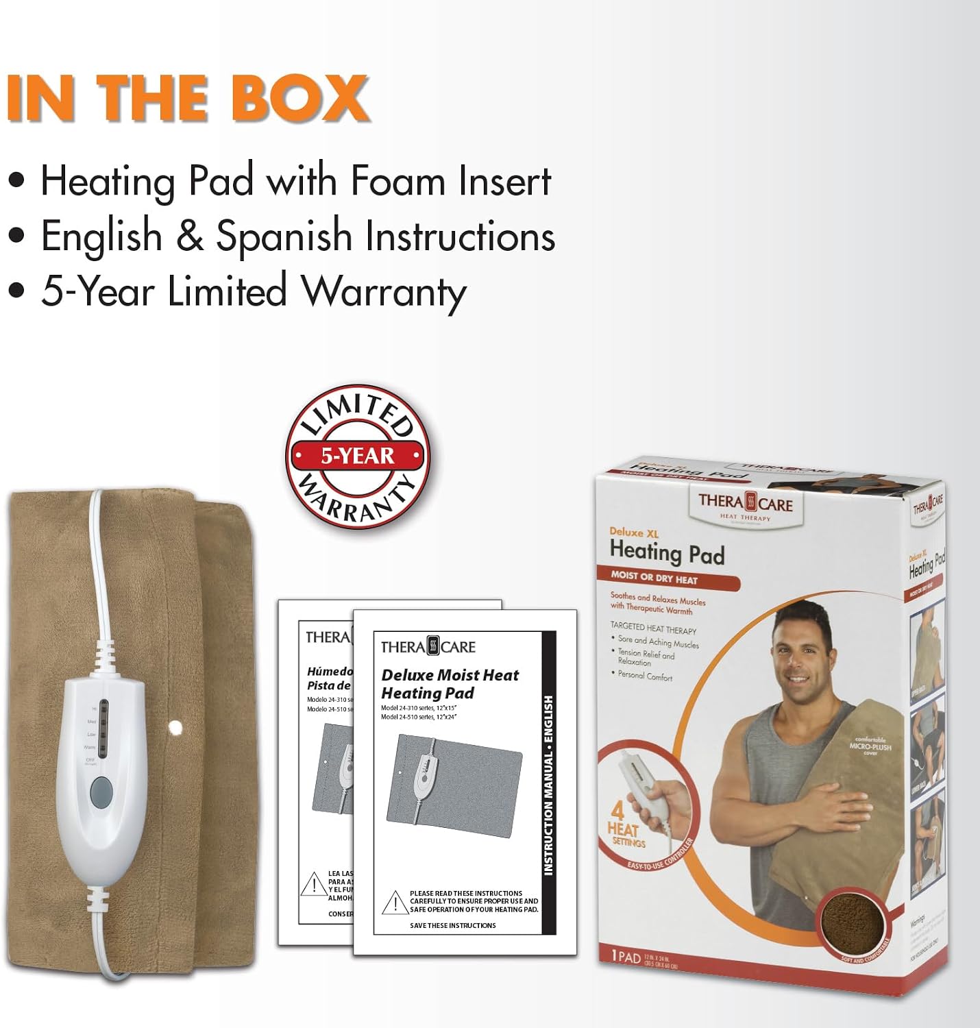 Deluxe Heating Pad Moist/Dry Heat Therapy