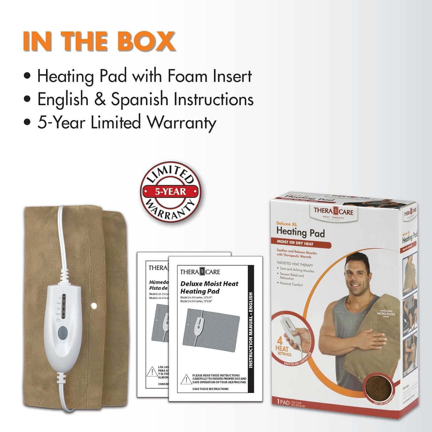 Deluxe Heating Pad Moist/Dry Heat Therapy