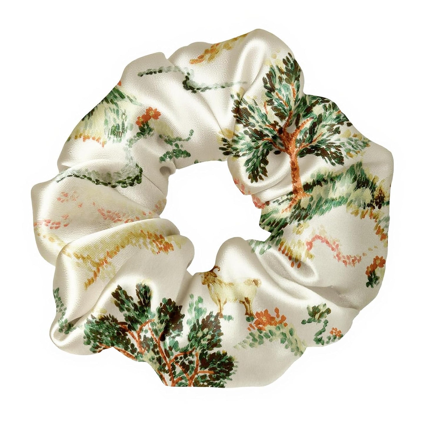 LILYSILK Silk Hair Scrunchies / Ties for Frizz & Breakage Prevention, 100% Mulberry, No Damage, Elastic ponytail Holders, 1Pc, Coffee - Colors A