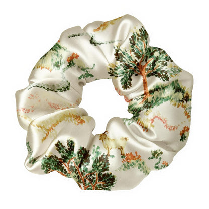 LILYSILK Silk Hair Scrunchies / Ties for Frizz & Breakage Prevention, 100% Mulberry, No Damage, Elastic ponytail Holders, 1Pc, Coffee - Colors A