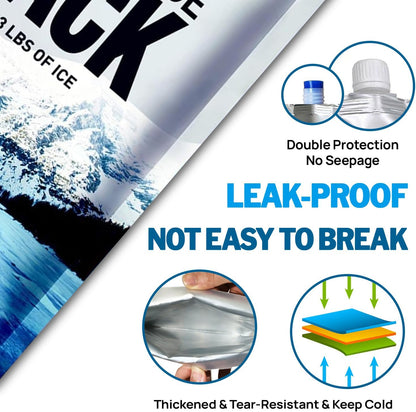 Reusable Ice Packs for Cooler Bag & Large Lunch Box, Long Lasting Gel Freezer Pack for Backpack, Heavy Duty Cold Packs for Camping, Travel, 3 Pack (9.8"x9.8")