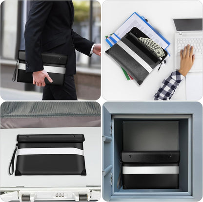 Vailoin 6200°F Fireproof Document Bag, 8 Layers of Heat Insulated Materials