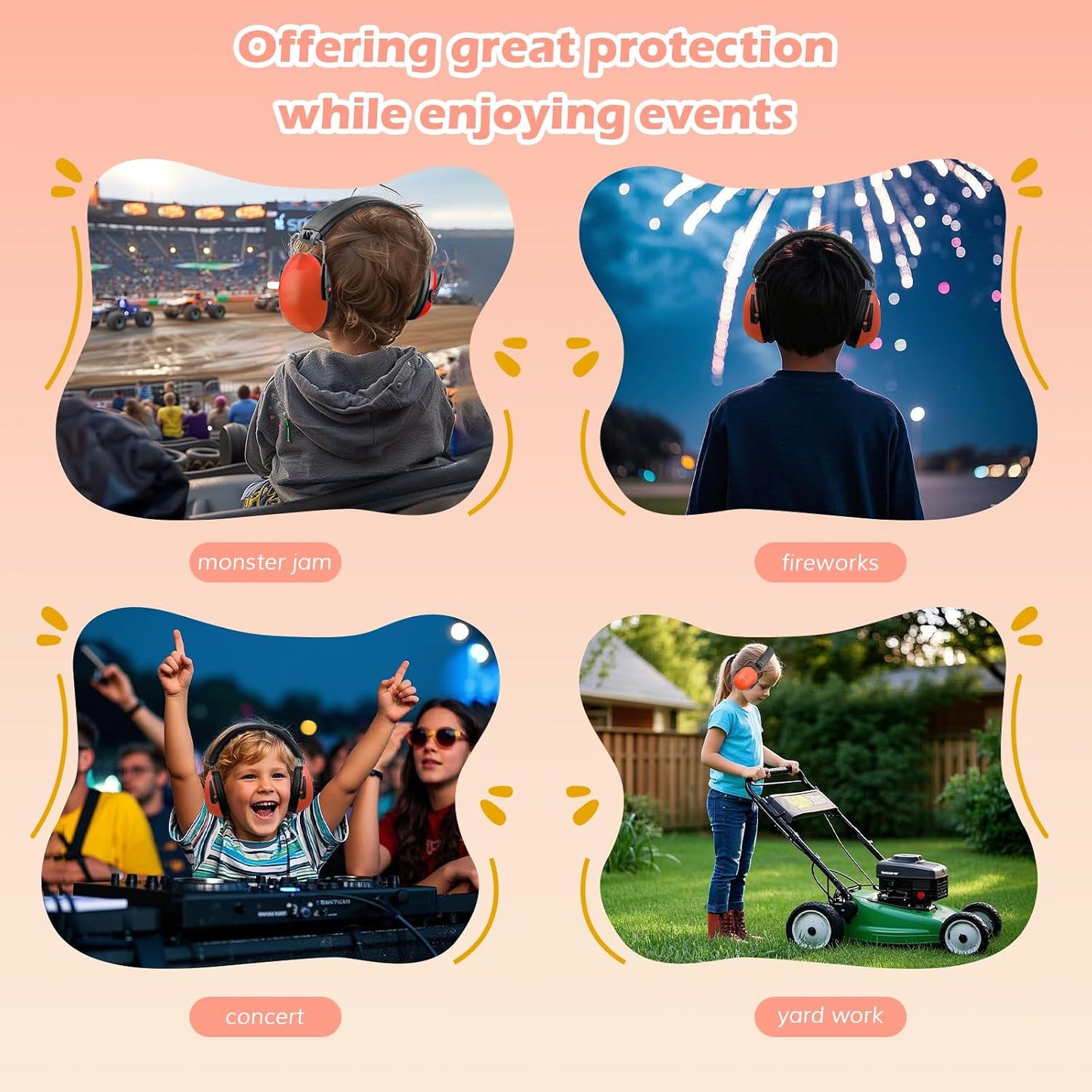 ProCase Noise Cancelling Headphones for Kids Toddler, SNR 27dB Noise Reduction Ear Muffs, Hearing Protection for Monster Jam, Concerts, Fireworks, Shooting, Air Show, Autism Sensory Needs -Blue