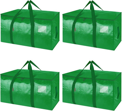 BALEINE Oversized Moving Bags with Reinforced Handles, Heavy-Duty Storage Tote for Clothes, Moving Supplies (Clear)