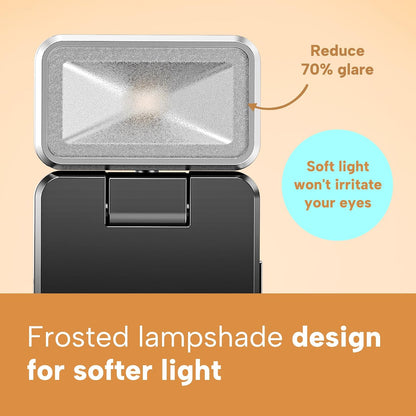 86lux Book Light, Rechargeable Reading Lights for Books in Bed, Ultralight Clip-on LED Bookmark Lamp with 3 Amber Colors & Stepless Dimming for Night Reading for Book Lovers, Papaya Orange