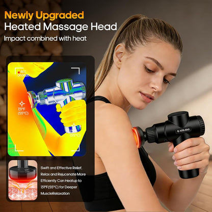AERLANG Christmas Gift for Women Massage Gun with Heat deep Tissue Pink