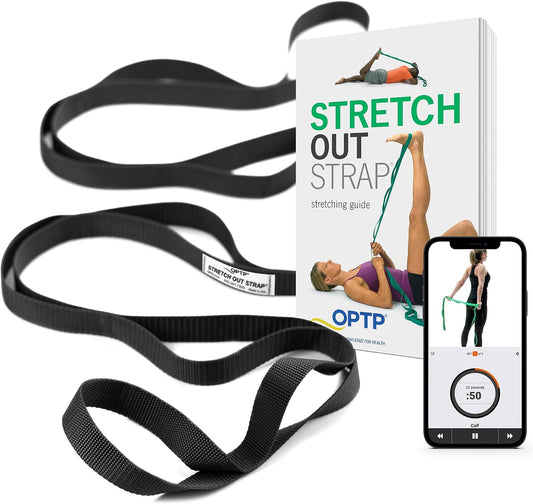 OPTP The Original Stretch Out Strap XL with Exercise Book, Made in the USA