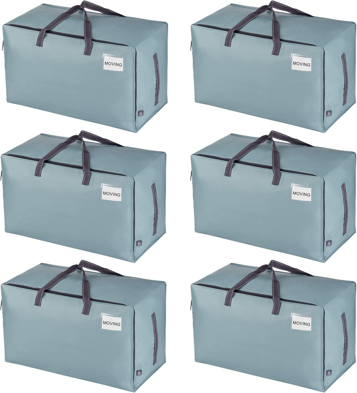 VENO Clear Extra Large Moving Bags & Storage Totes, Heavy Duty Organizer with Reinforced Handles & Strong Zippers for Clothes, College Dorm Essentials, Moving Supplies