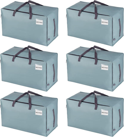VENO Clear Extra Large Moving Bags & Storage Totes, Heavy Duty Organizer with Reinforced Handles & Strong Zippers for Clothes, College Dorm Essentials, Moving Supplies