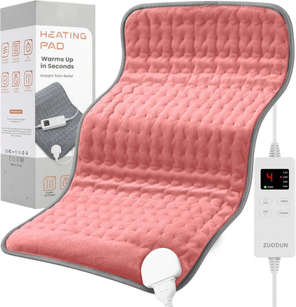 Heating Pad for Back, Neck, and Shoulder Pain Relief, Electric Heat Pad with 6 Heat Levels, Moist Heat Option, Auto Shut-Off, Birthday Christmas Gifts for Women Men Mom Dad Grandma, Gifts for her