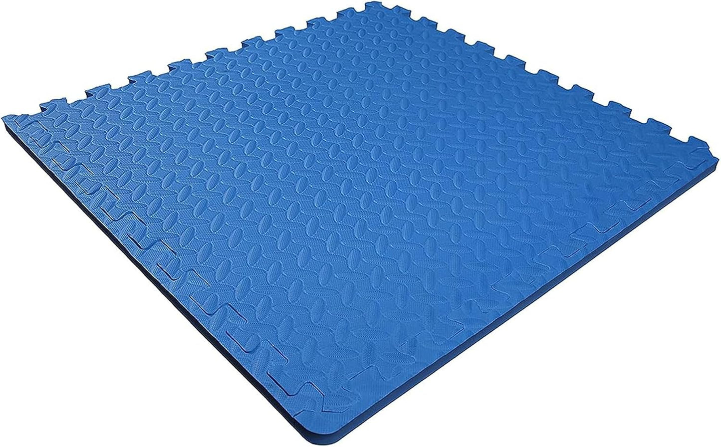 BalanceFrom Puzzle Exercise Mat 1/2" Thick, EVA Interlocking Foam Floor | Tiles for Home Gym, Mat for Home Workout Equipment, Floor Padding for Kids, Black, 24 in x 24 in x 1/2 in, 144 Sq Ft-36 Tiles