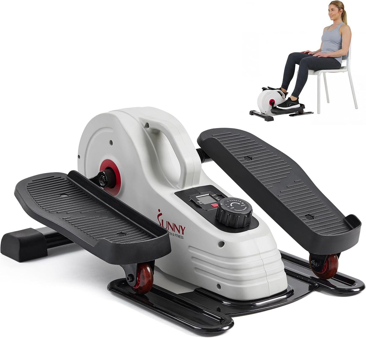 Sunny Health & Fitness Under Desk Pedal Elliptical Machine Leg Exerciser