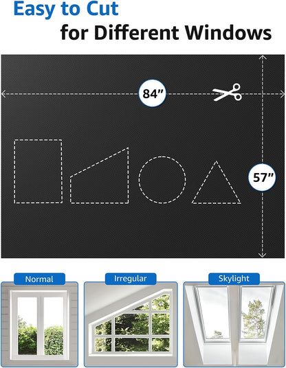 Sumobaby Blackout Curtains 63"x70" Portable No Drill Black Out Window Cover - Colors A