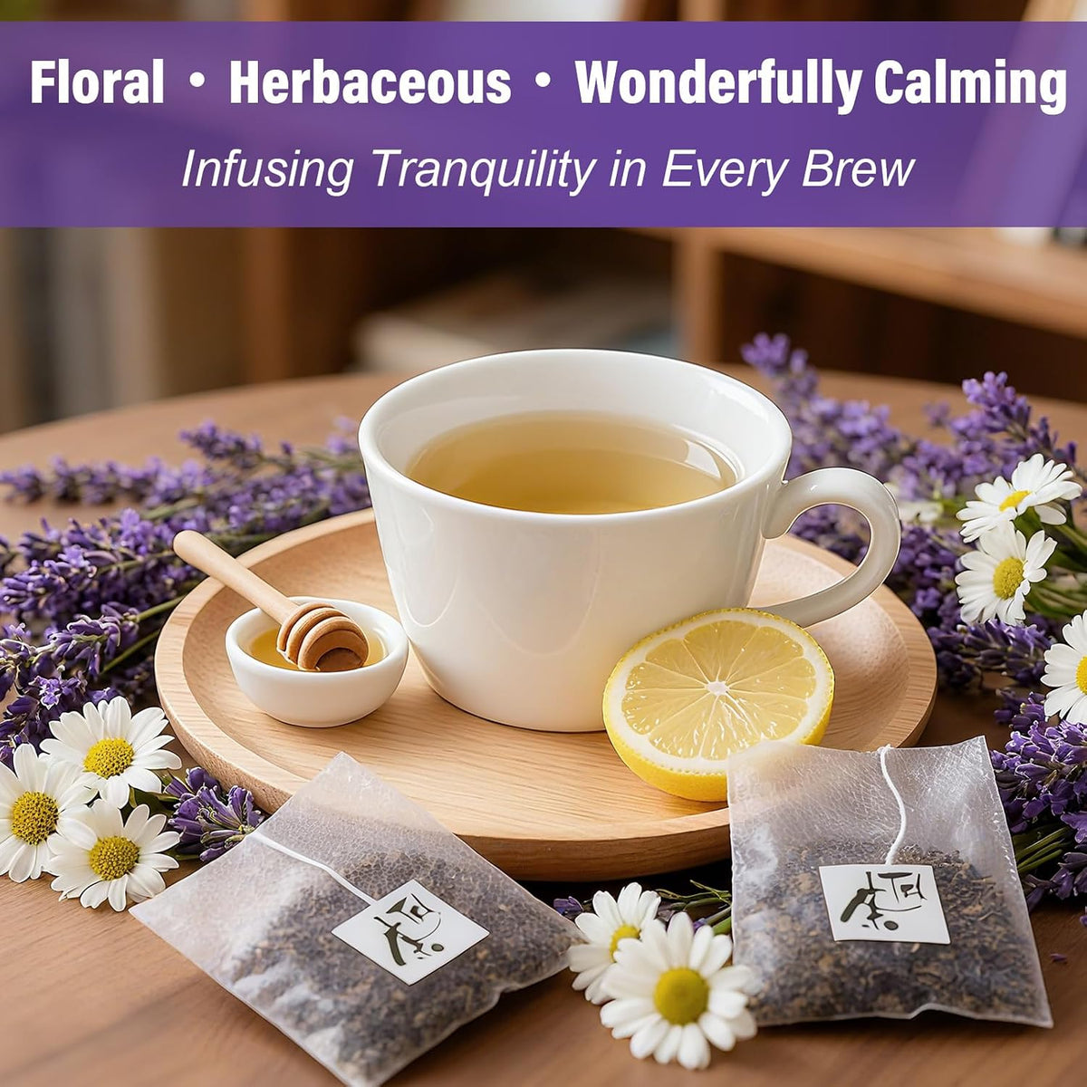TEARELAE Chamomile Lavender Tea, 50 Tea Bags, Te De Manzanilla y Lavanda