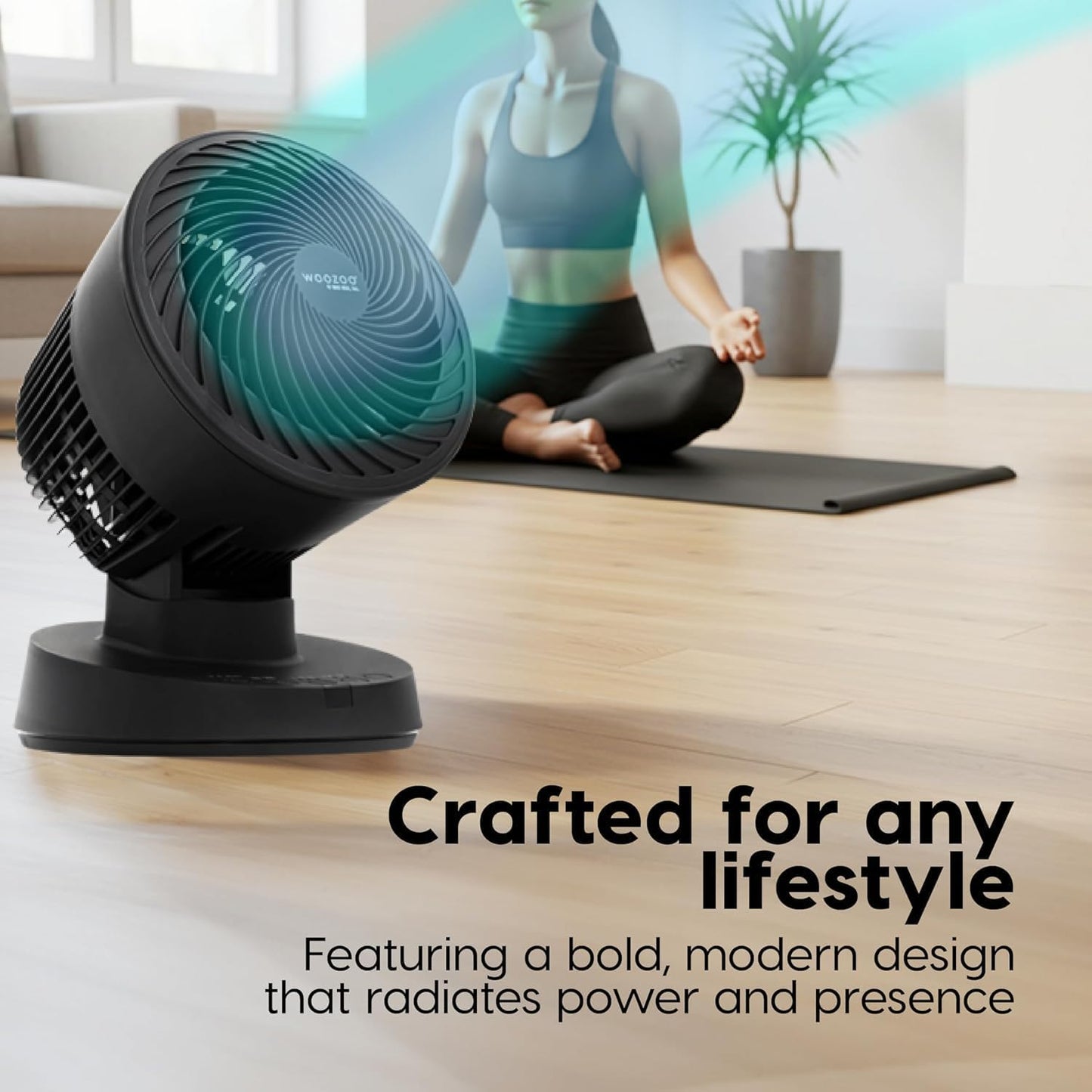 IRIS USA WOOZOO Air Circulator Fan with Remote, Oscillating, 5 Speeds, 82ft Max Air Distance, 90° Adjustable Tilt, 30db Quiet Motor, Small Fan for Bedroom, Office, Dorm, White