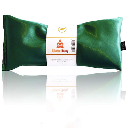 Lavender Eye Pillow | Hot or Cold Weighted Satin Eye Mask Perfect for Sleeping, Yoga, Meditation | Gifts for Women, Birthday, Teachers | Natural Herbal Relaxation | Made in USA (Aqua)