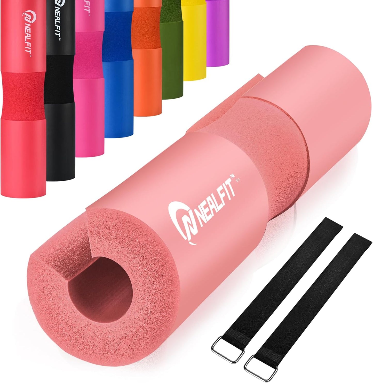 NEALFIT Barbell Pad Squat Pad for Squats—Squat Bar Pad—Great for Weightlifting,Lunges and Hip Thrusts—Foam Sponge Pad—Fit Standard and Olympic Bars Perfectly