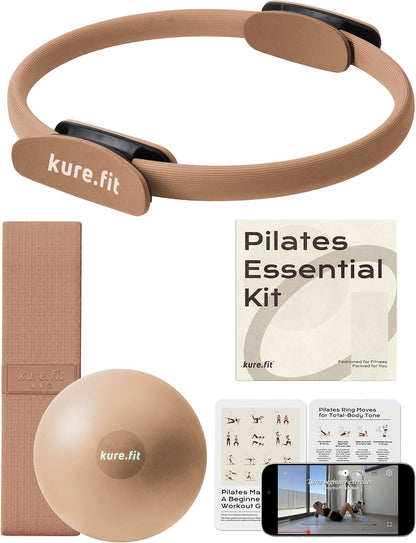 Pilates Kit for Women – Home Pilates Equipment Set with Ring, Ball & Resistance Bands | Pilates Starter Kit with Accessories in Gift Box