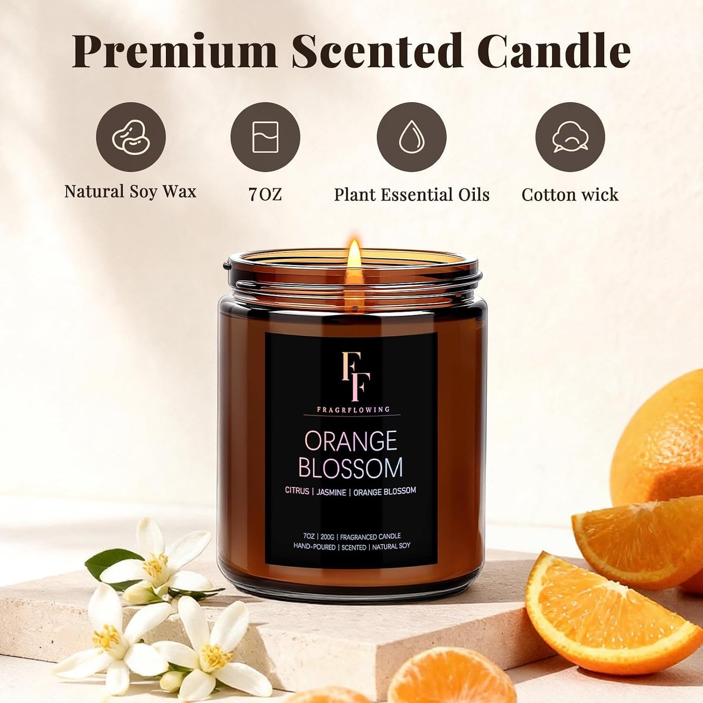 Scented Candles for Home Scented Aromatherapy Candles, 4 Pack 28 Oz Soy Wax Candle Gift Set Valentine's Day Gift for Women Men (Lavender/Vanilla//Sandalwood Rose/Moroccan Amber)