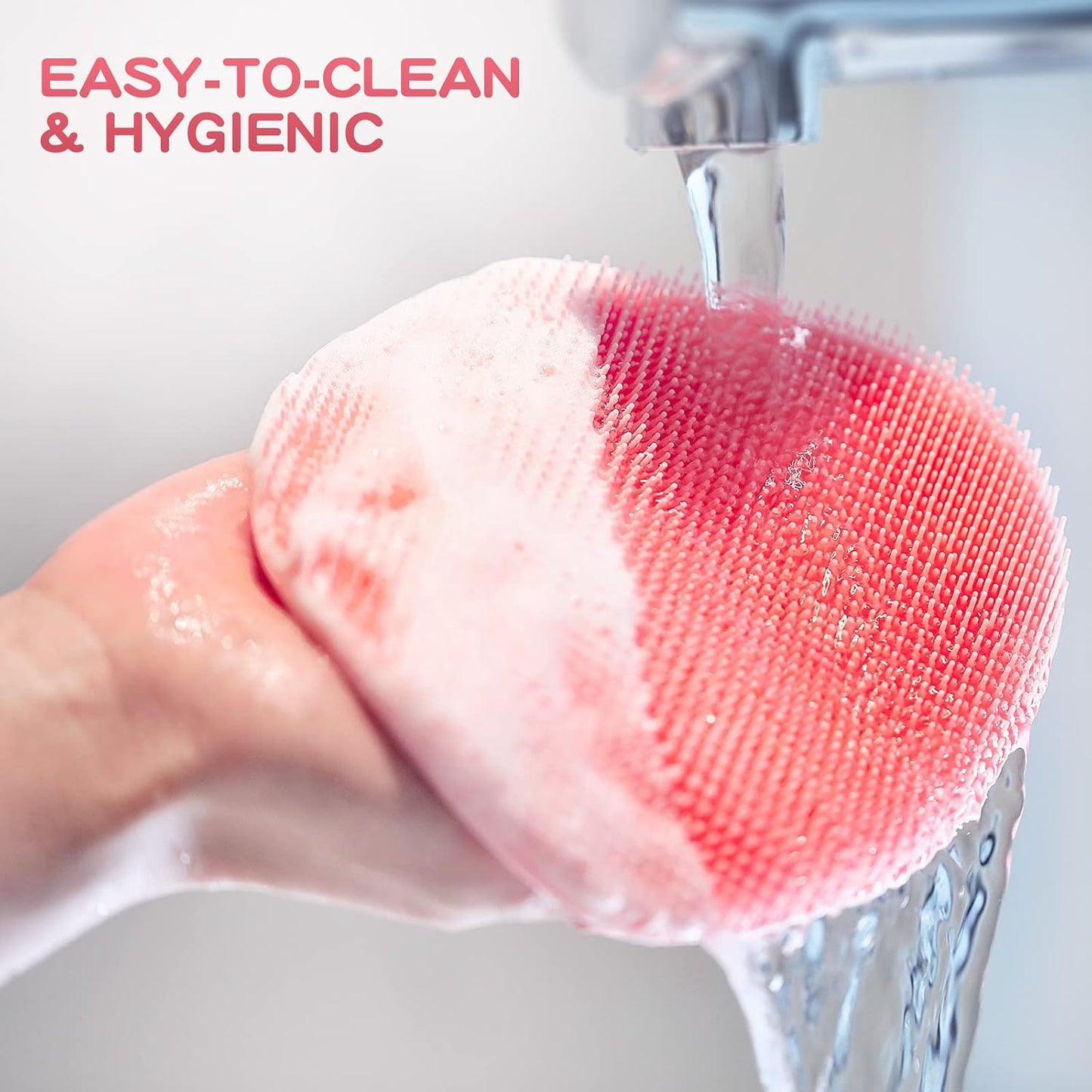 Manmihealth Silicone Back Scrubber(Thick Bristles) & Soft Bath Glove Set, Super-Exfoliating Body Scrubber & Super-Lathering Shower Brush Combination, with a Free Hook.(Black)