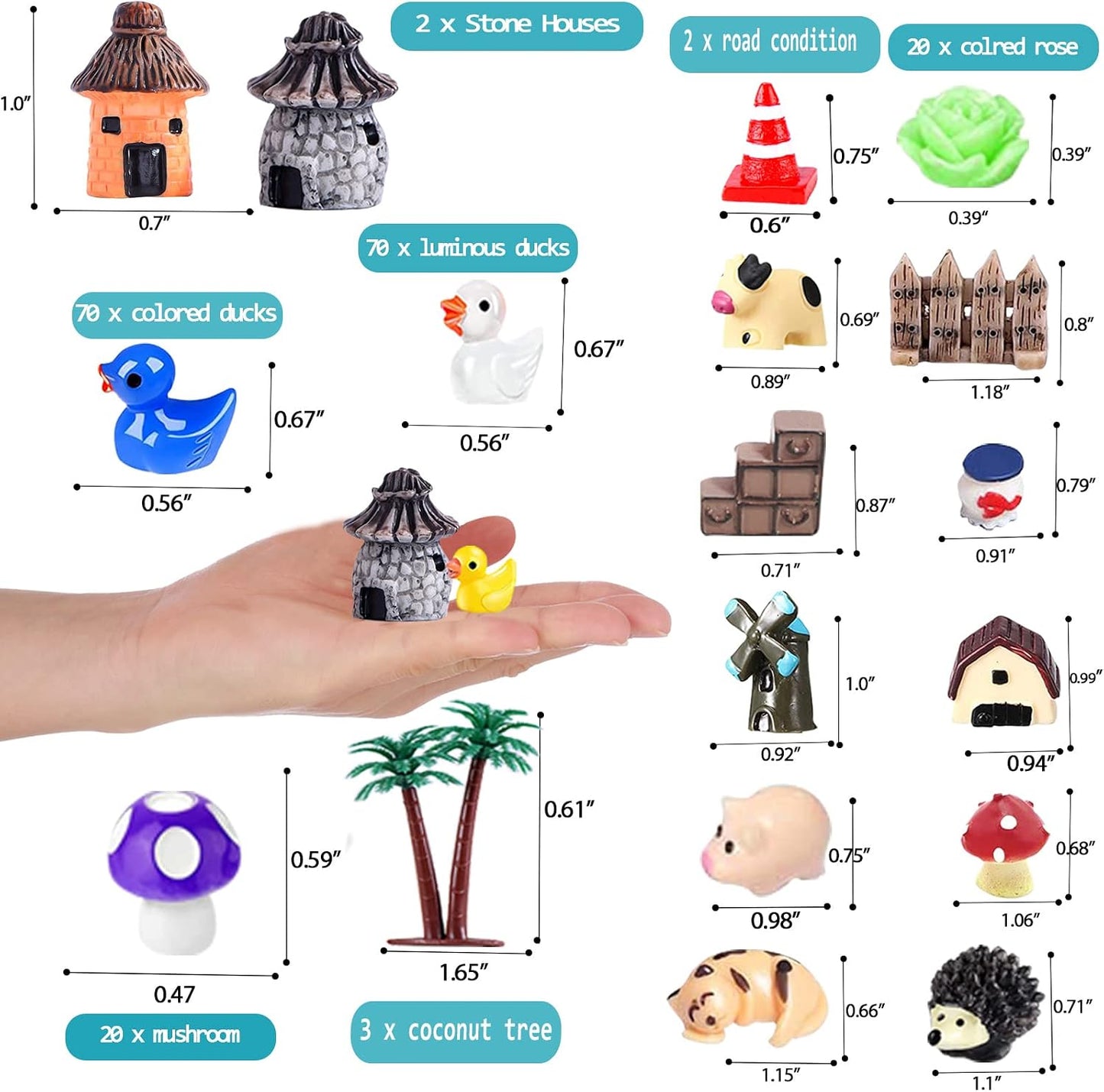 Fairy Garden Accessories Outdoor, 42 Zen Accessories, Miniature Decorations Supplies for Micro Landscape Plant Pots Bonsai Craft Decor - Fairy Kit