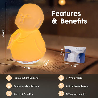 Guided Visual Meditation Tool, Mindfulness Breathing Light with Sound, Stress & Anxiety Relief Items, Relaxing Self Care Gift for Kids, Adults, Women, Men
