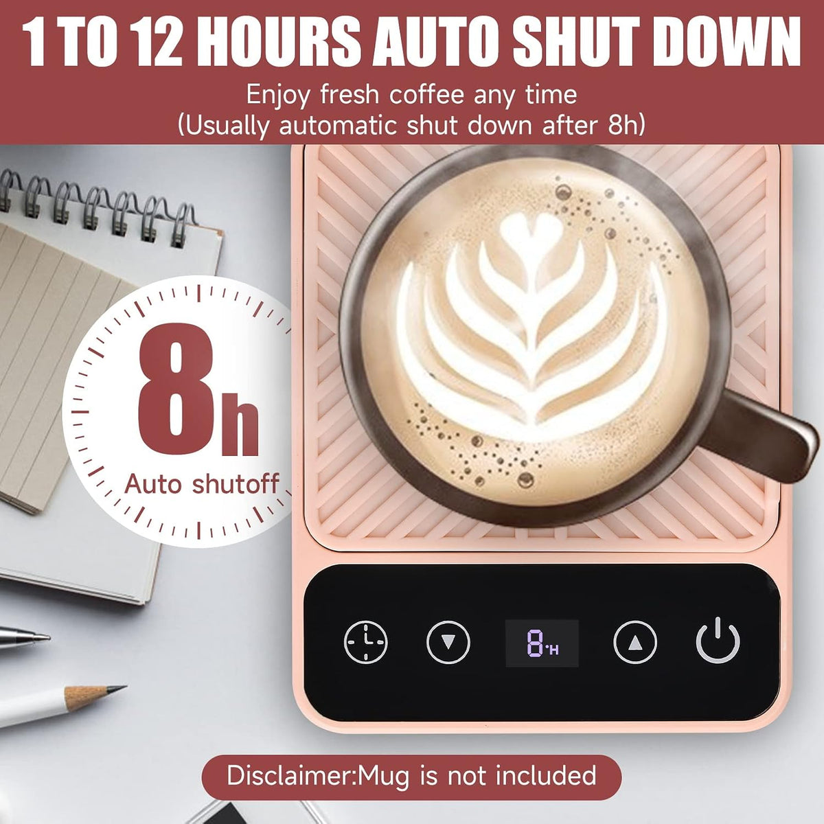 Mug Warmer - Electric Coffee Mug Warmer for Desk with Temperature Display