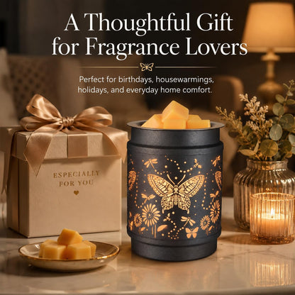 kobodon Wax Melt Warmer Metal Wax Warmer for Scented Wax Electric Fragrance Candle Oil Burner 2 in 1 Wax Melts as Gifts for Moms Grandma Women Girls(Sunflower)
