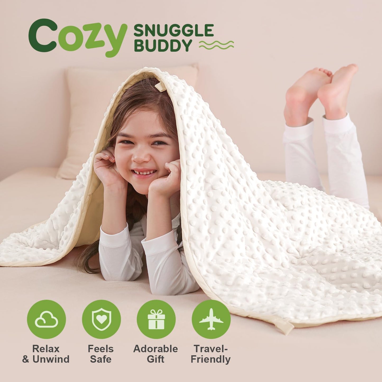 Sivio Weighted Lap Blanket, Weighted Blankets,Soft and Cozy Cooling Heavy Blanket, Calm and Nap, School and Home,2lbs 20 x 30inches, Grey
