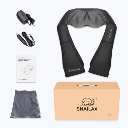 Snailax Cordless Massager - Shiatsu Neck and Shoulder Massager with Heat, FSA Eligible, Portable, Lumbar, Back Electric Massage Pillow, Gift for Woman, Mom, Dad